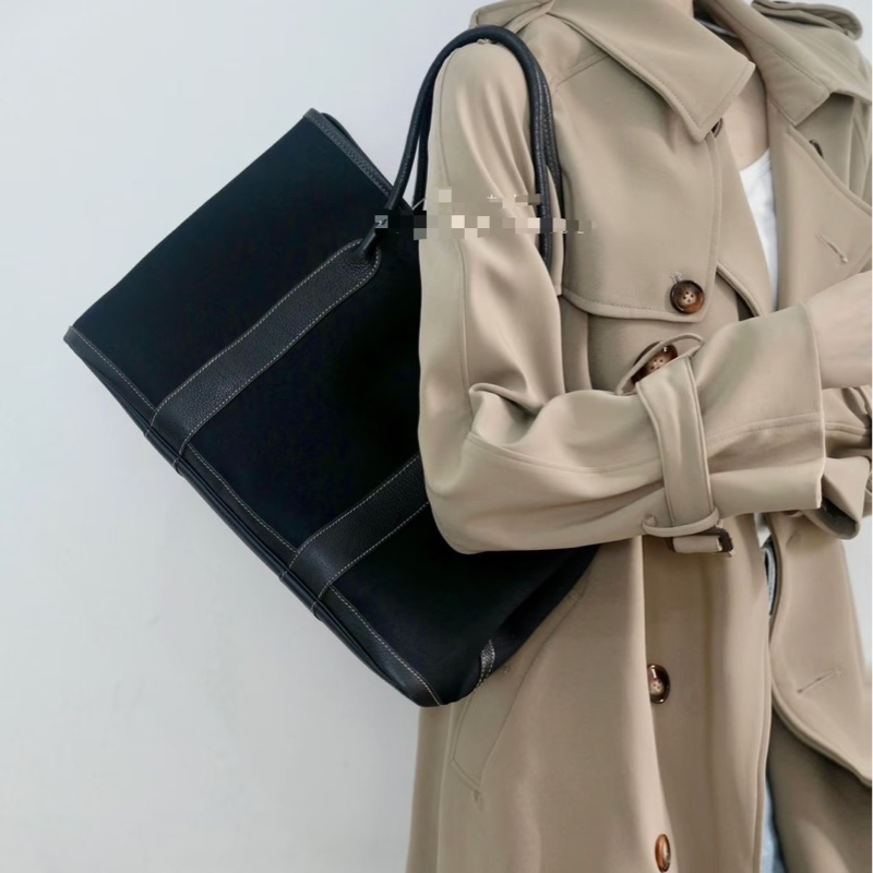 Hermes Garden Party pm 黑色帆布款-1