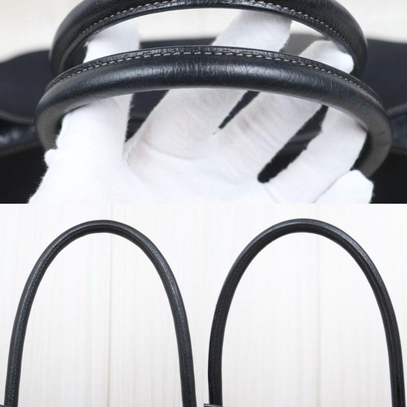 Hermes Garden Party pm 黑色帆布款-10