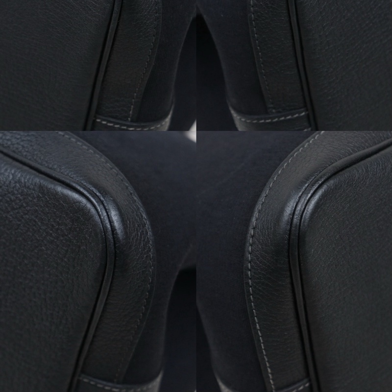 Hermes Garden Party pm 黑色帆布款-11