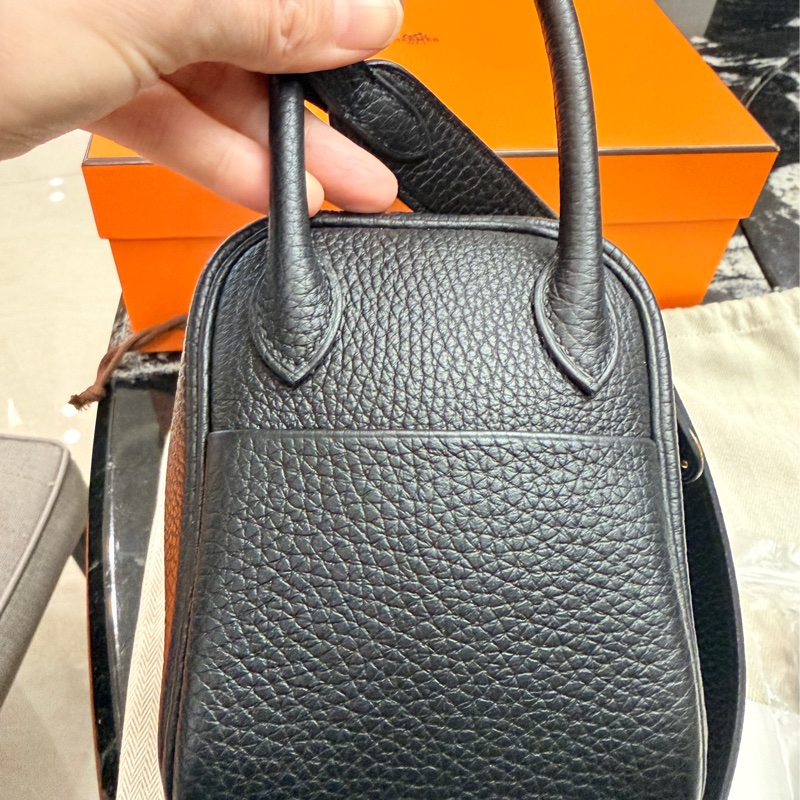 Hermes 愛馬仕 mini Lindy 黑金 Z刻-4