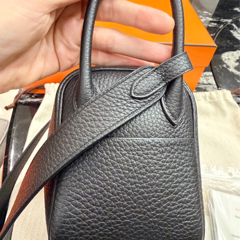 Hermes 愛馬仕 mini Lindy 黑金 Z刻-5