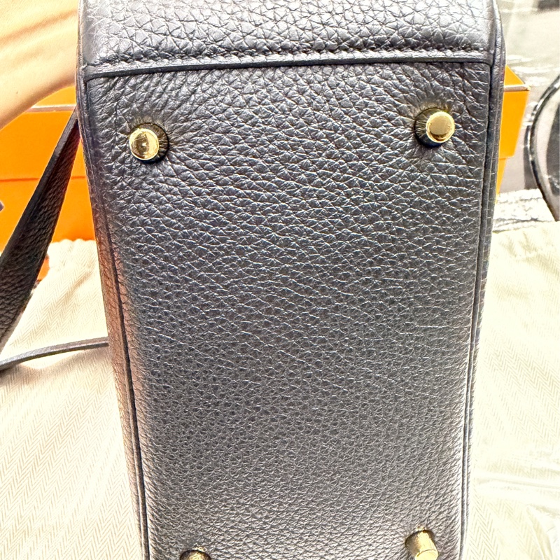 Hermes 愛馬仕 mini Lindy 黑金 Z刻-12