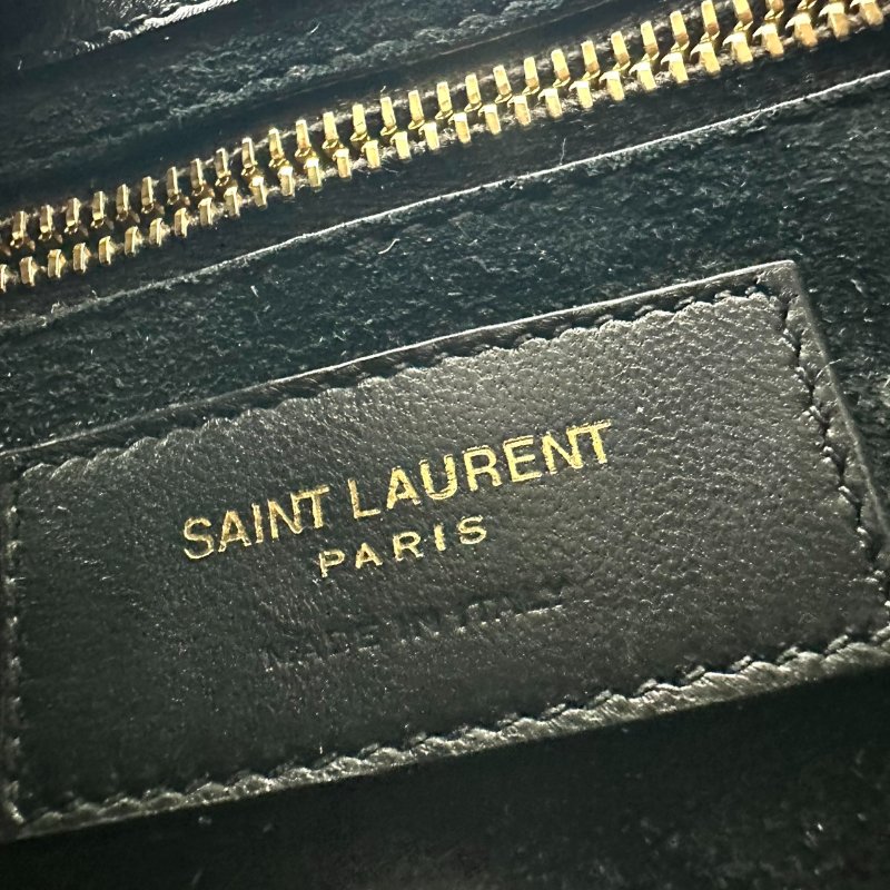 【美收精品】YSL 小牛皮黑色肩背包 C-177【隔月月中將轉賣至日本 上架期限30天】-10