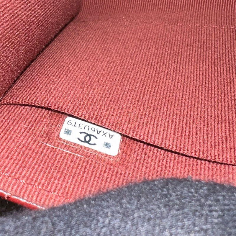 CHANEL 23B珍珠手柄中號鏈包 - 暗紅金-13