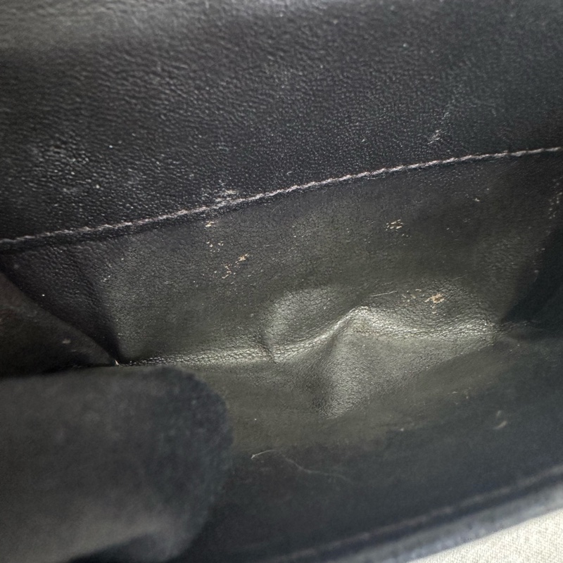 Gucci 中古 咖啡老花拼接皮革短夾-15