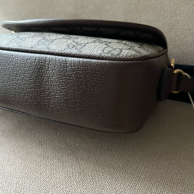 GUCCI Ophidia 紅綠織帶郵差包 - 小號烏木-6