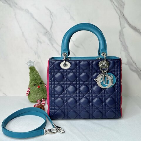 DIOR 三拼色中款黛妃包