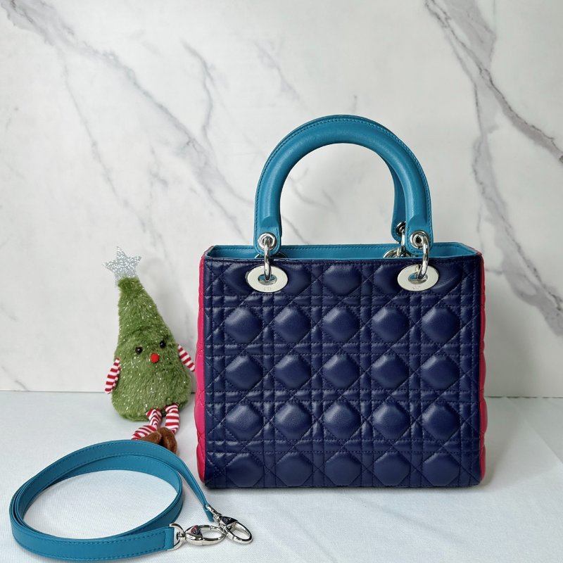 DIOR 三拼色中款黛妃包-1