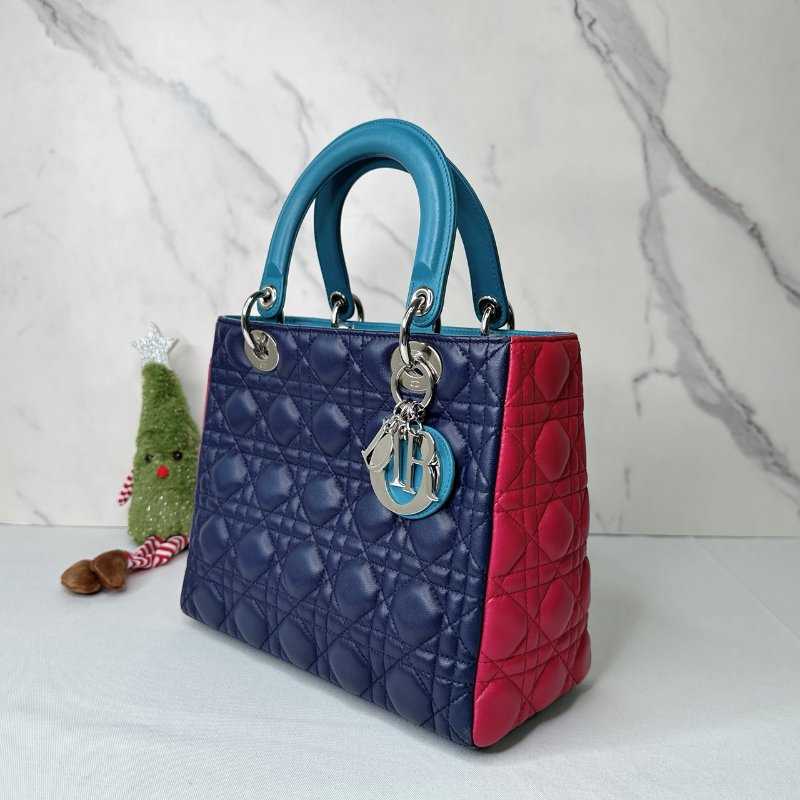 DIOR 三拼色中款黛妃包-2