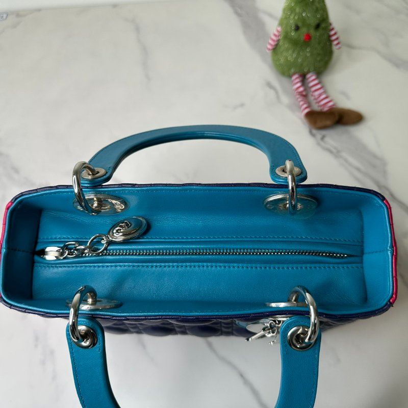 DIOR 三拼色中款黛妃包-5