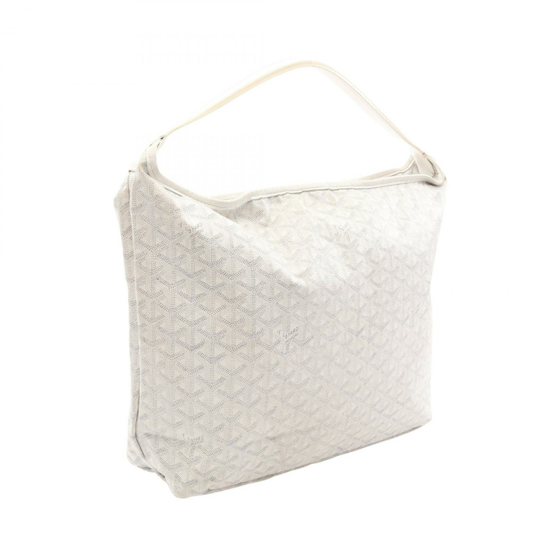 GOYARD Fidge Hobo 單肩包,帆布皮革,白色/灰色,二手女款-1