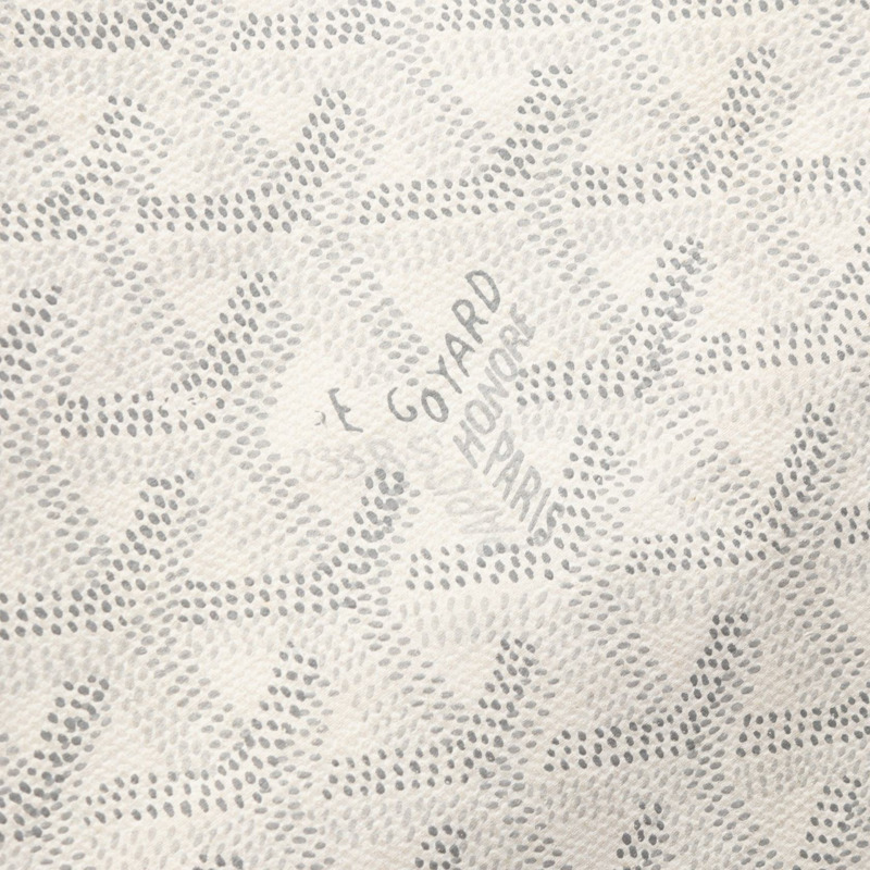 GOYARD Fidge Hobo 單肩包,帆布皮革,白色/灰色,二手女款-3