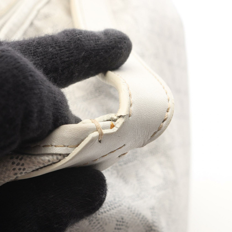 GOYARD Fidge Hobo 單肩包,帆布皮革,白色/灰色,二手女款-4