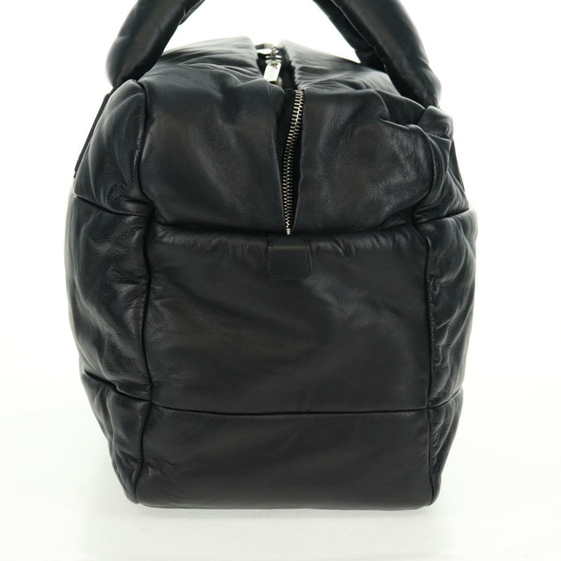 【日本直送】香奈兒波士頓包,黑色銀色雙C標誌皮革,正品編號mr1835V-2