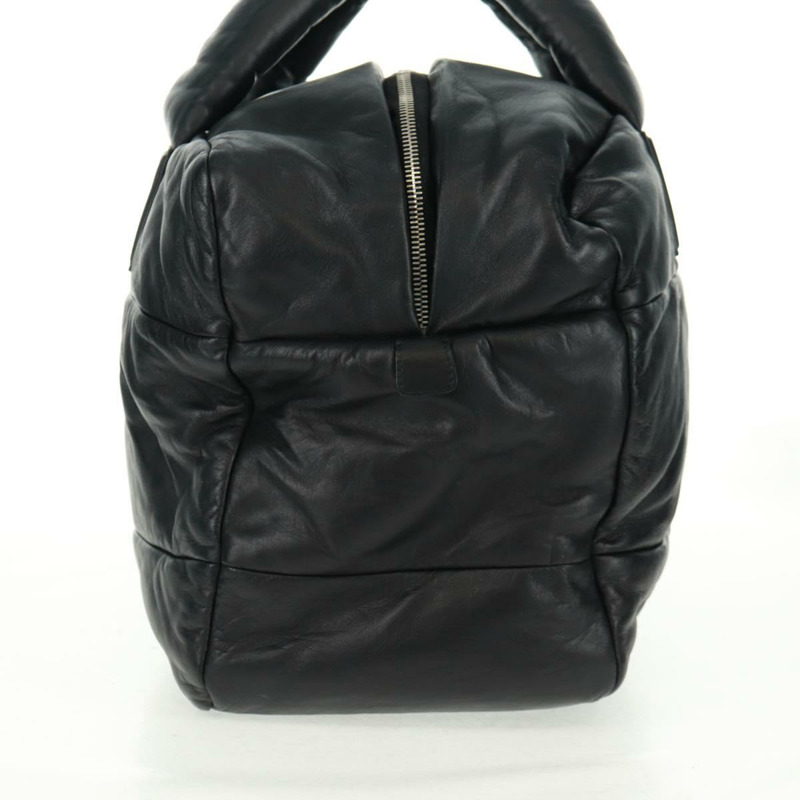 【日本直送】香奈兒波士頓包,黑色銀色雙C標誌皮革,正品編號mr1835V-3