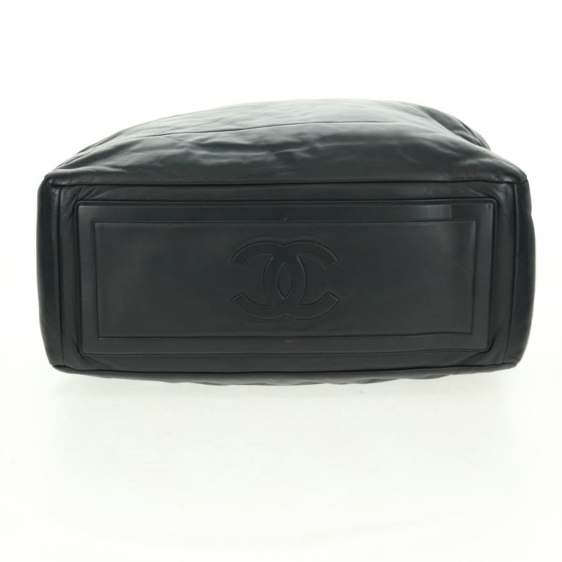 【日本直送】香奈兒波士頓包,黑色銀色雙C標誌皮革,正品編號mr1835V-4