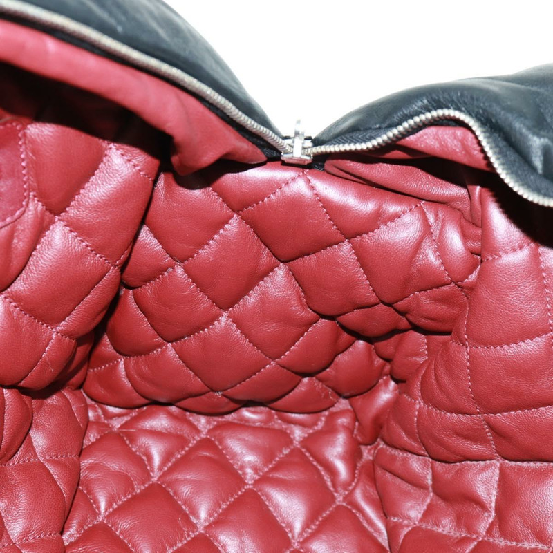 【日本直送】香奈兒波士頓包,黑色銀色雙C標誌皮革,正品編號mr1835V-20