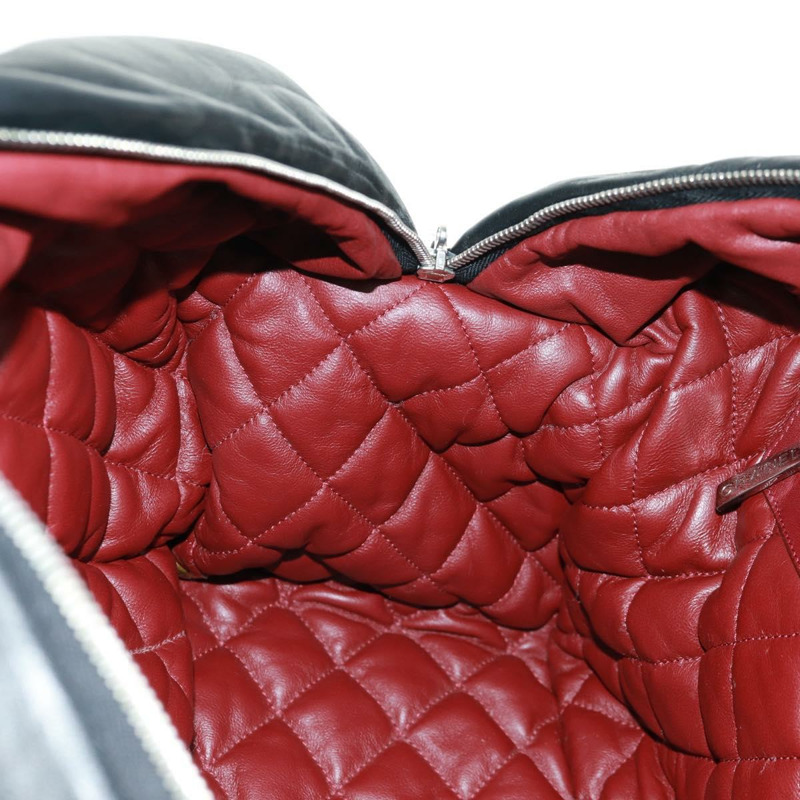 【日本直送】香奈兒波士頓包,黑色銀色雙C標誌皮革,正品編號mr1835V-21