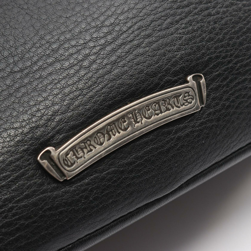 CHROME HEARTS 2Way 單肩托特包 黑色真皮 二手 男士-3