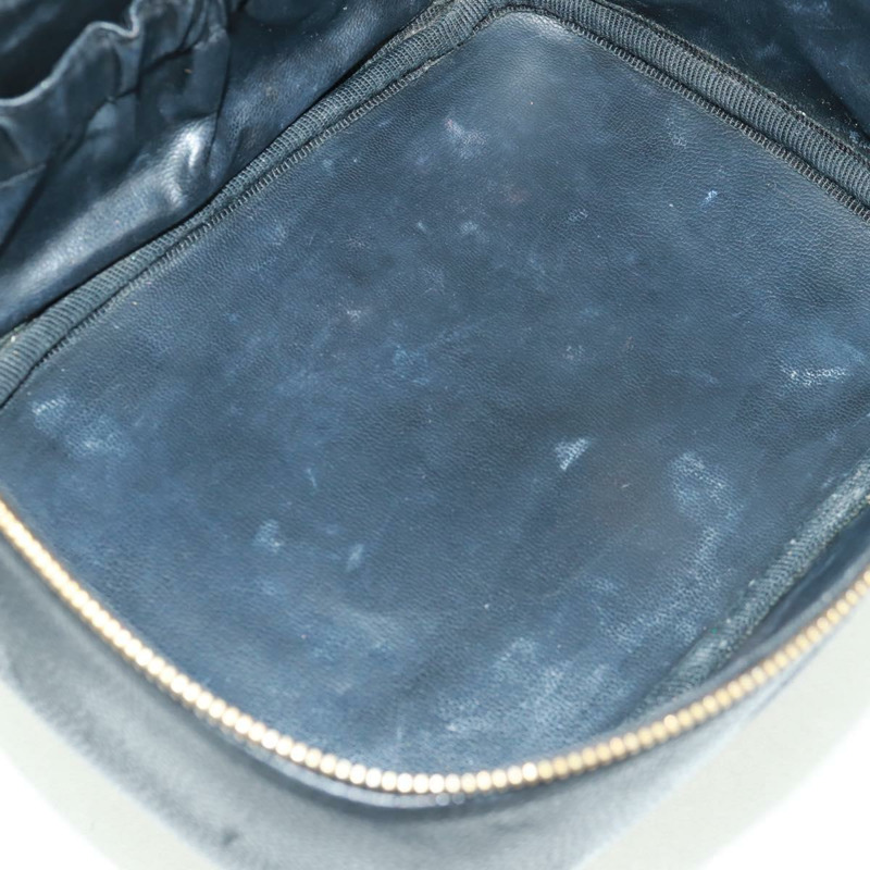 【日本直送】香奈兒魚子醬皮黑金CC標誌化妝包 Auth 157593V-8