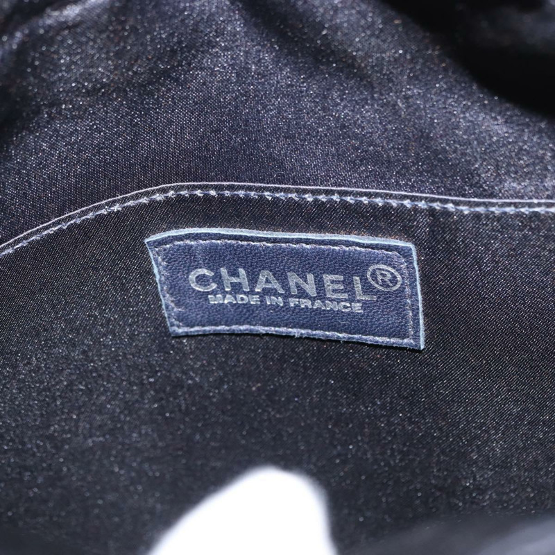 【日本直送】香奈兒 (CHANEL) 絎縫緞面海軍藍雙排扣背包,附CC標誌,貨號ka1497-18