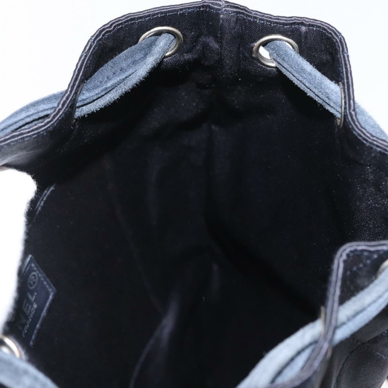 【日本直送】香奈兒 (CHANEL) 絎縫緞面海軍藍雙排扣背包,附CC標誌,貨號ka1497-20