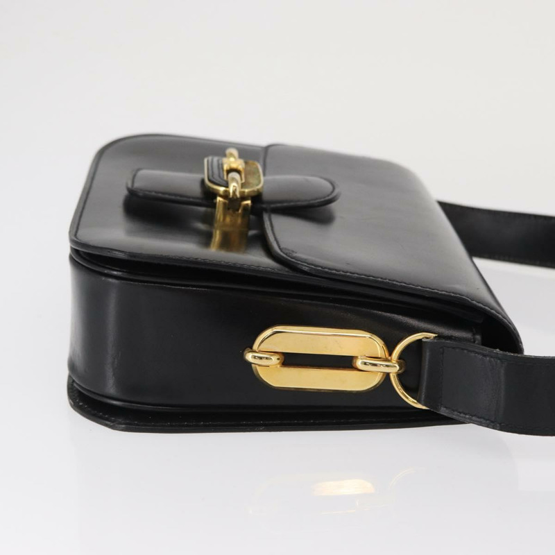 【日本直送】CELINE 黑色金色皮革肩背包,正品編號 164937-2