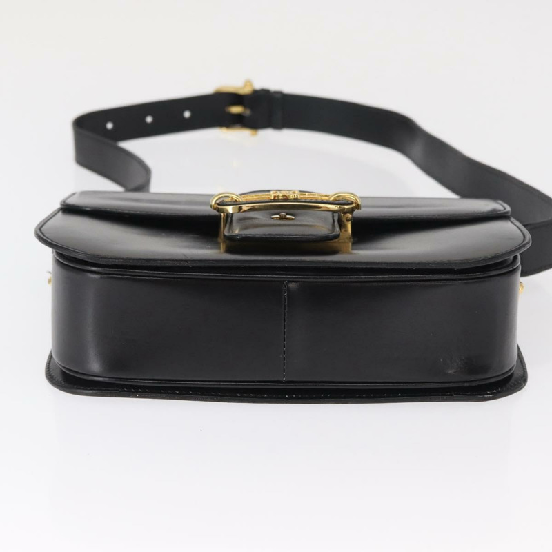 【日本直送】CELINE 黑色金色皮革肩背包,正品編號 164937-4