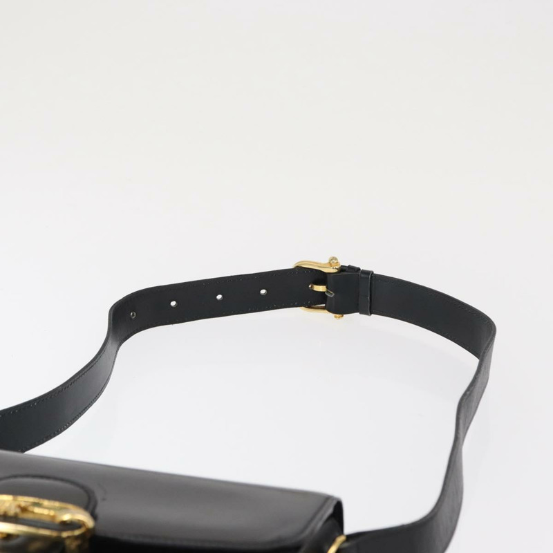 【日本直送】CELINE 黑色金色皮革肩背包,正品編號 164937-7