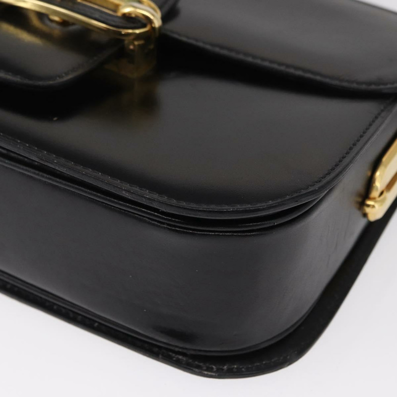 【日本直送】CELINE 黑色金色皮革肩背包,正品編號 164937-13