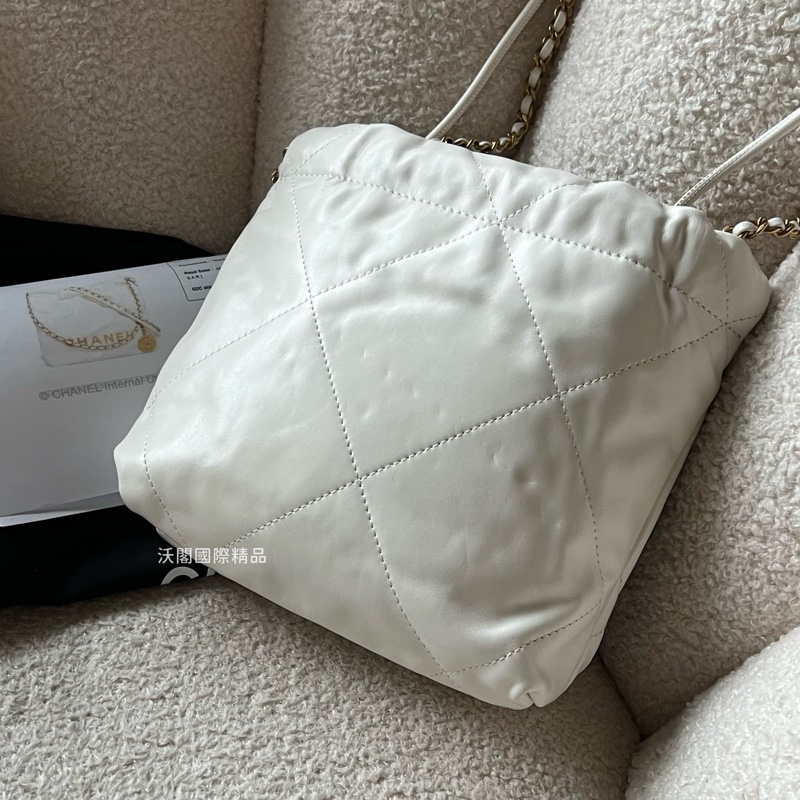 Chanel 22 bag mini 迷你垃圾包(白)-1