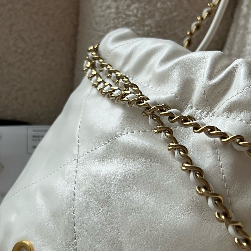 Chanel 22 bag mini 迷你垃圾包(白)-13