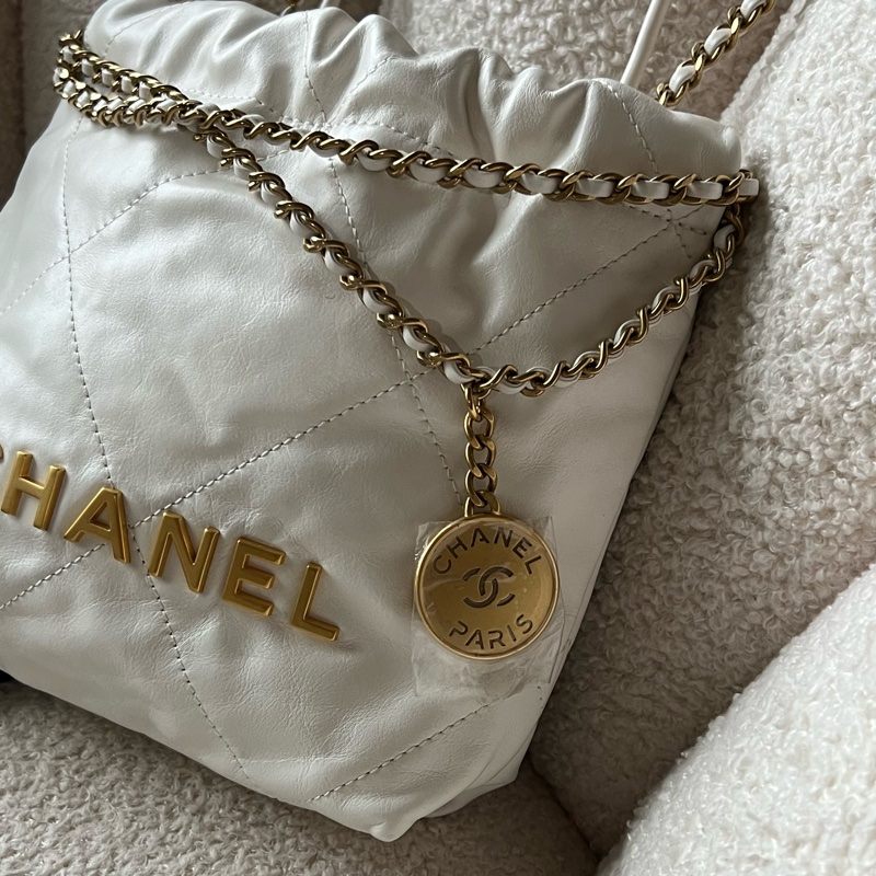 Chanel 22 bag mini 迷你垃圾包(白)-21