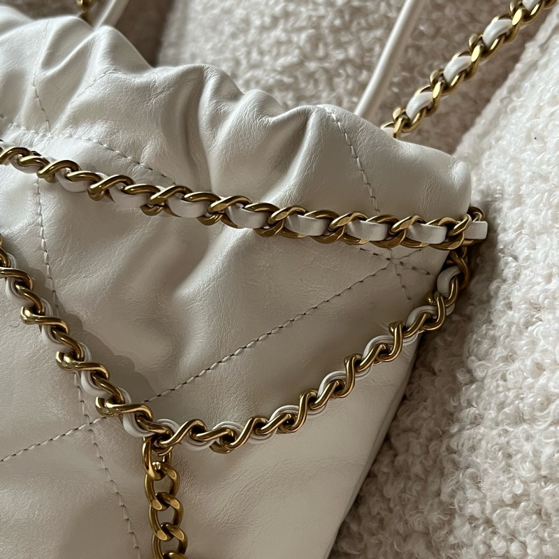 Chanel 22 bag mini 迷你垃圾包(白)-23