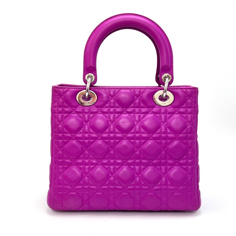 DIOR 銀扣黛妃五格手提肩背斜背包24.5*20*12 98新配件塵袋-6