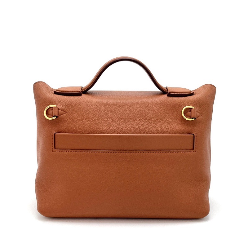 HERMES金棕金扣2424mini手提肩背斜背包21*16*11 99新配件盒子塵袋-6