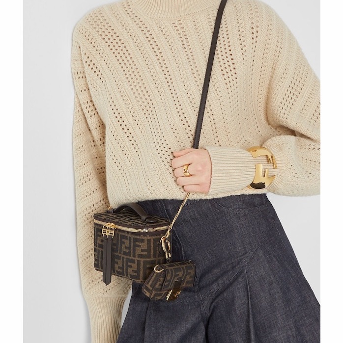 Fendi 女士 Vanity FF 迷你化妝包均碼碼16cm*8cm*11cm-5