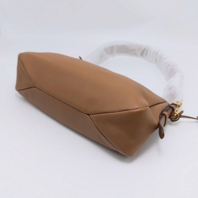 PRADA 焦糖色扣 Aimee中號肩背腋下hobo包 30*18*9 全新閒置配件塵袋-3