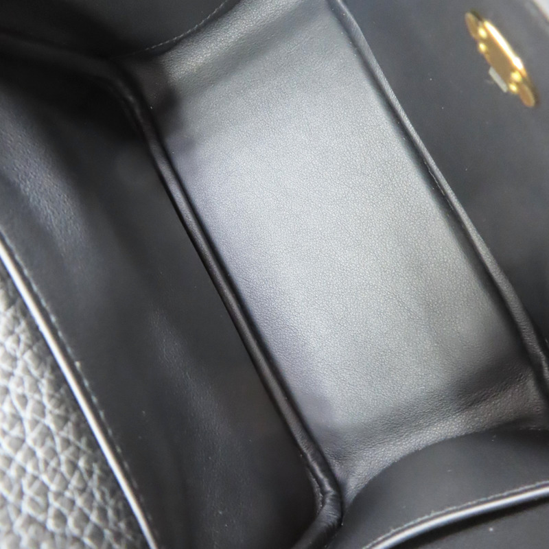 黑色 Clemence牛皮 Mini Lindy 肩背包 W刻 金釦【HERMES 愛馬仕】-4