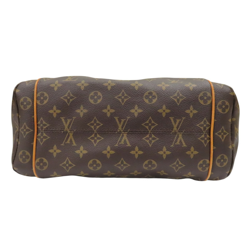 棕色 原花帆布 Totally MM 肩背包【LOUIS VUITTON LV 路易威登】 M56689-3