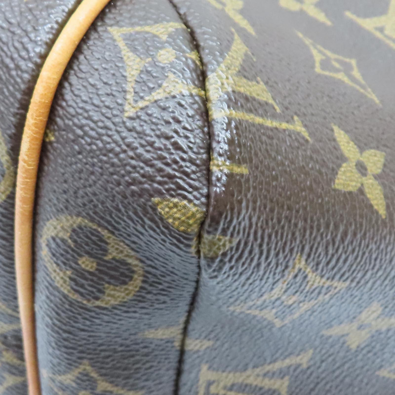 棕色 原花帆布 Totally MM 肩背包【LOUIS VUITTON LV 路易威登】 M56689-13