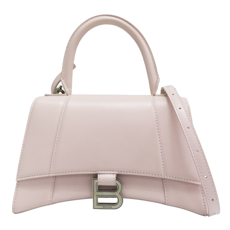 粉色 牛皮 Hourglass 兩用包【BALENCIAGA 巴黎世家】 593546-0