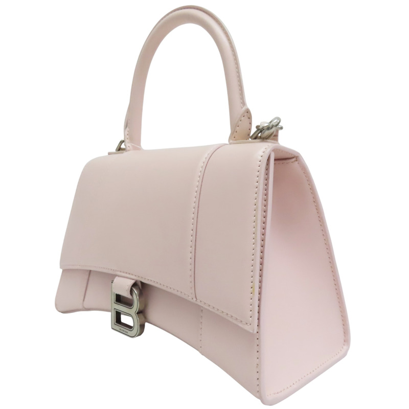 粉色 牛皮 Hourglass 兩用包【BALENCIAGA 巴黎世家】 593546-2