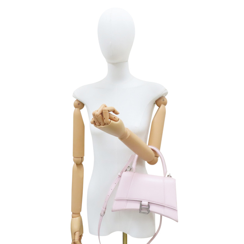 粉色 牛皮 Hourglass 兩用包【BALENCIAGA 巴黎世家】 593546-7