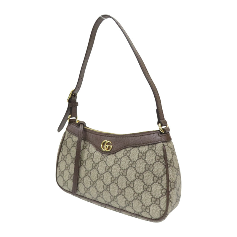 棕色 GG Supreme帆布 肩背包 735145【GUCCI 古馳】 735145-2