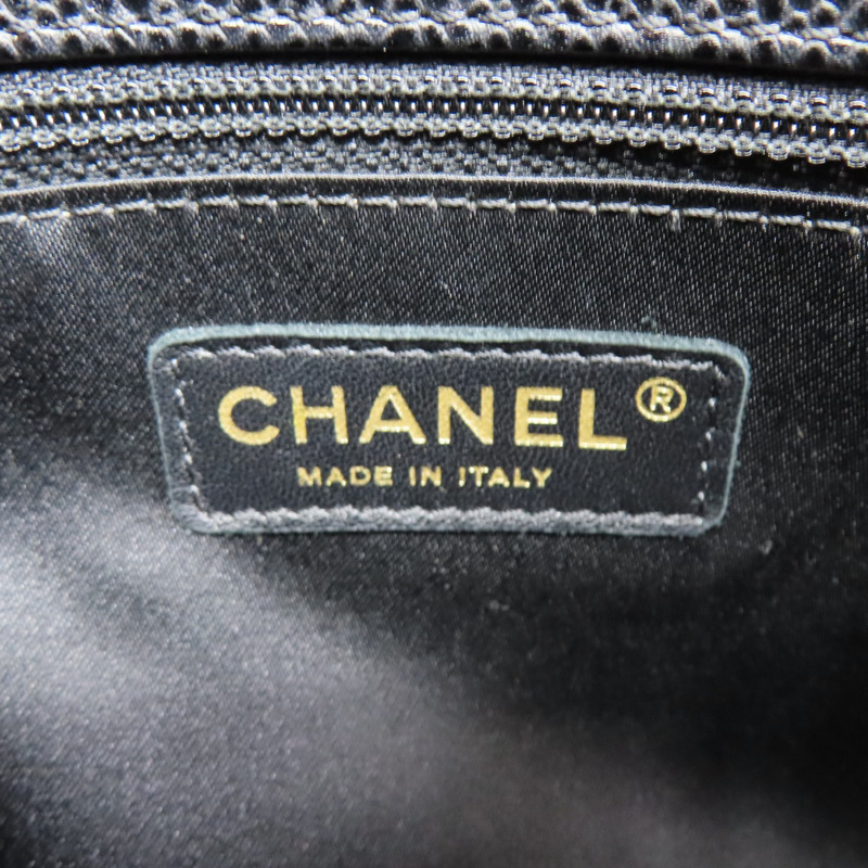 黑色 菱格紋 荔枝牛皮 GST手提包 金釦【CHANEL 香奈兒】 A50995-7