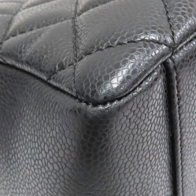 黑色 菱格紋 荔枝牛皮 GST手提包 金釦【CHANEL 香奈兒】 A50995-10