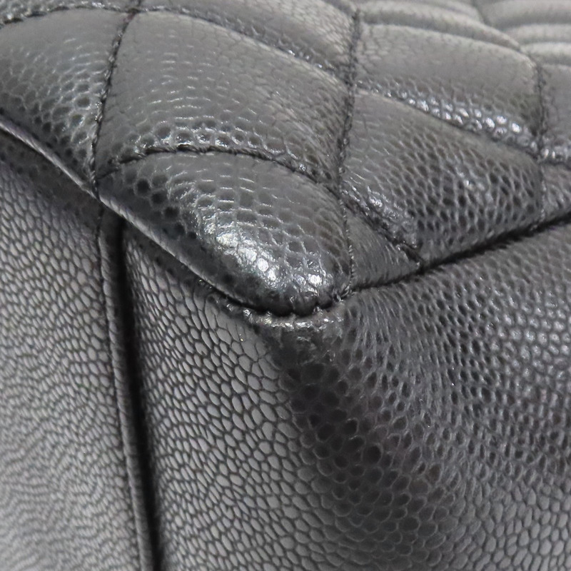 黑色 菱格紋 荔枝牛皮 GST手提包 金釦【CHANEL 香奈兒】 A50995-11