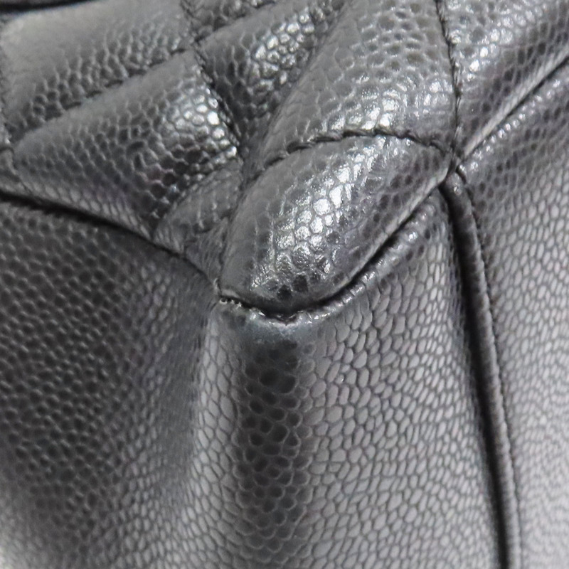 黑色 菱格紋 荔枝牛皮 GST手提包 金釦【CHANEL 香奈兒】 A50995-12