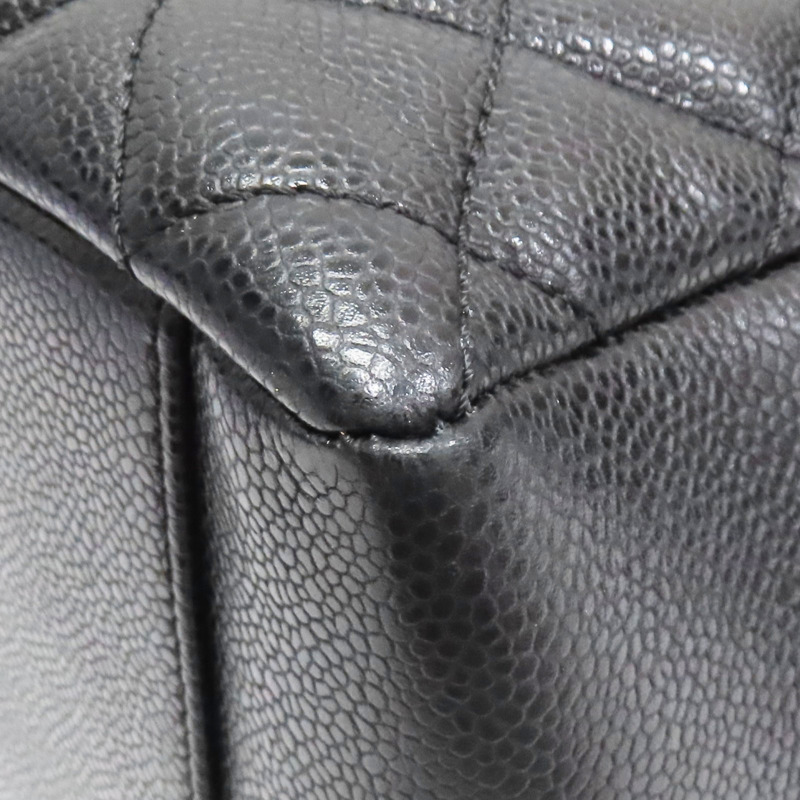 黑色 菱格紋 荔枝牛皮 GST手提包 金釦【CHANEL 香奈兒】 A50995-13